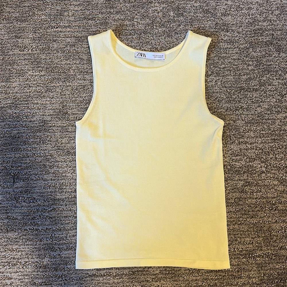 ZARA Yellow Tank Top